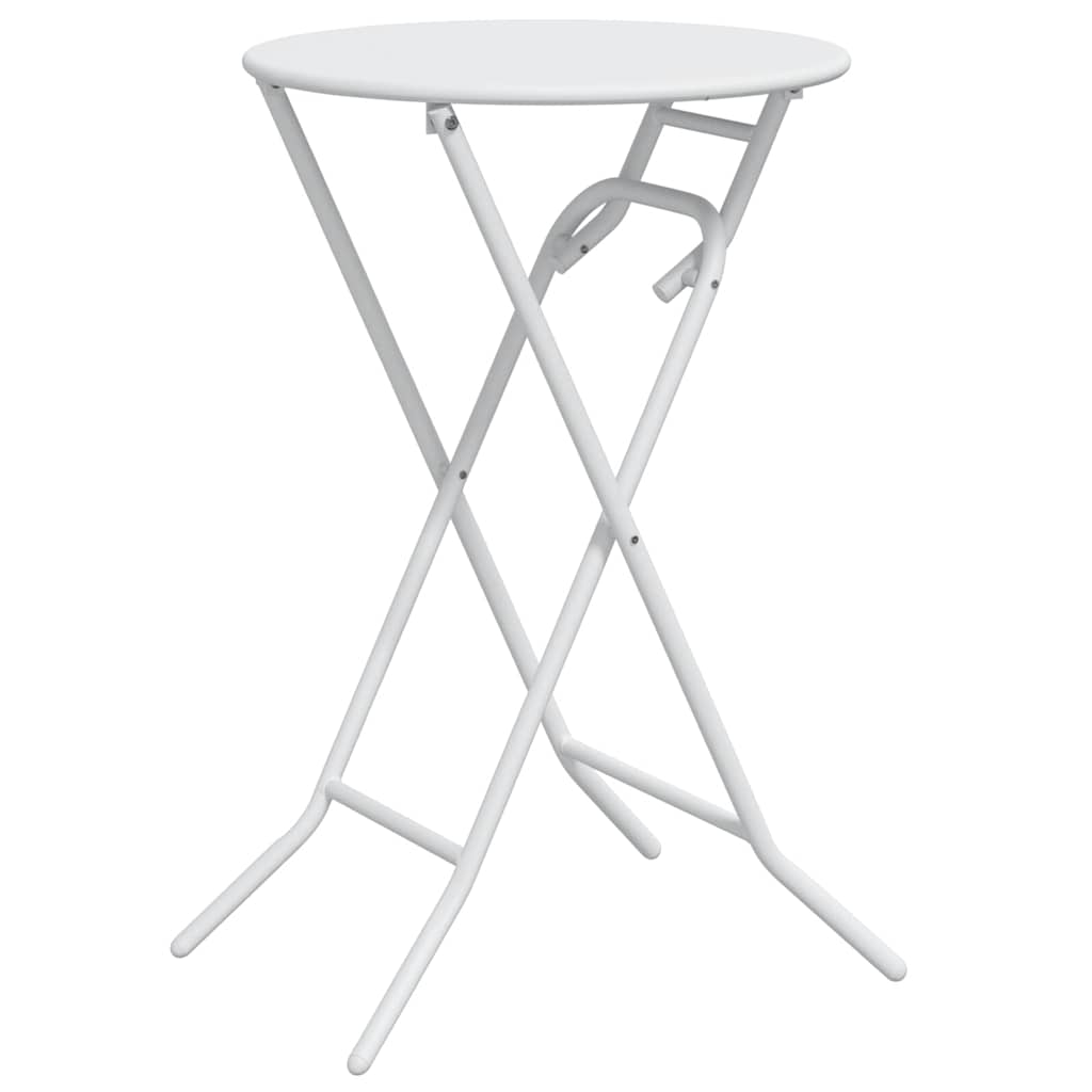 Garden Table Folding White 50 x 50 x 72 cm Steel